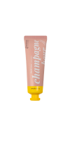 A soft pink, squeeze tube bottle on a white background